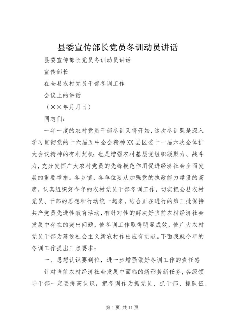 县委宣传部长党员冬训动员讲话 (4).docx