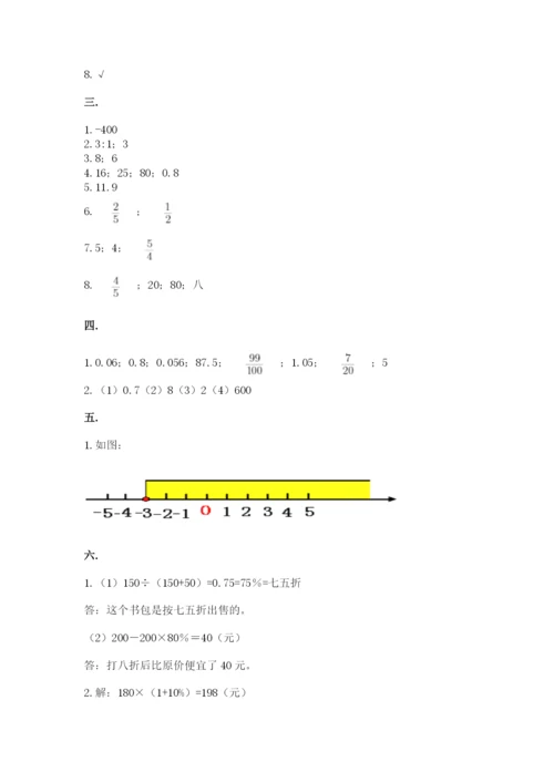 河南省平顶山市六年级下册数学期末考试试卷附答案（研优卷）.docx