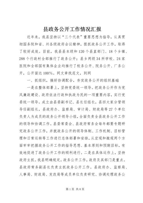 县政务公开工作情况汇报.docx