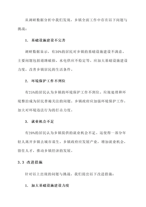 调研乡镇全面工作总结报告