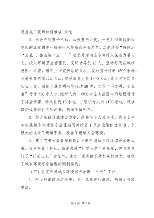 城乡环境综合治理目标完成情况工作报告.docx