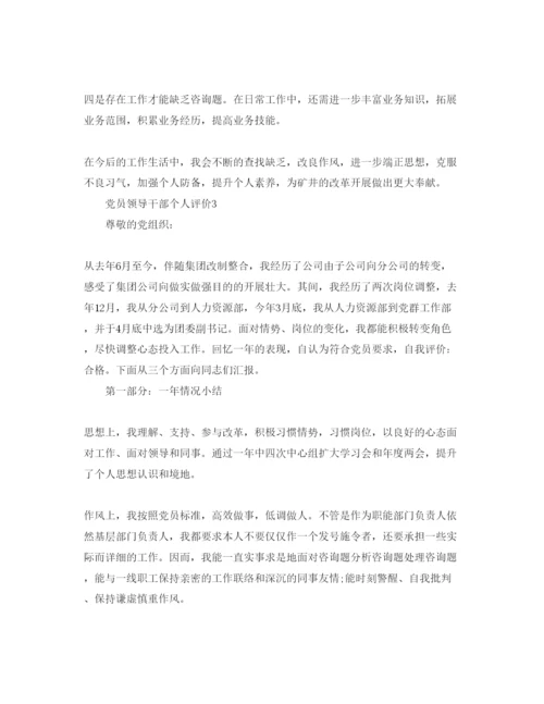 精编党员领导干部个人评价参考范文.docx