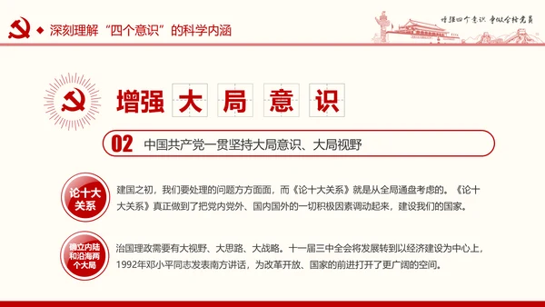 增强四个意识争做合格党员PPT模板