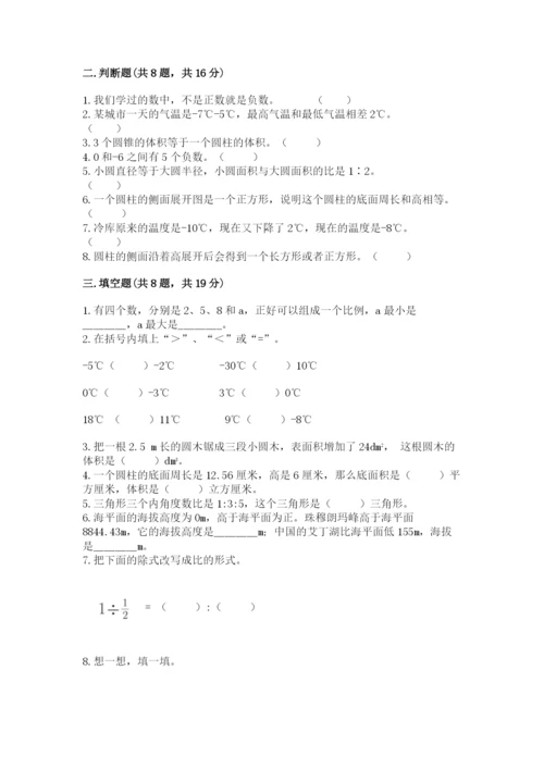 小升初数学期末测试卷及完整答案【有一套】.docx