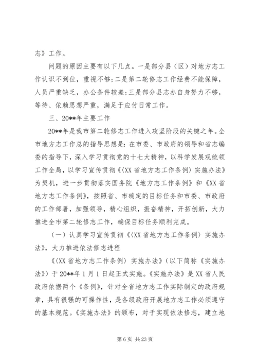 全市地方志工作会议致辞稿.docx