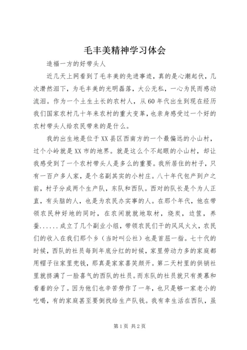 毛丰美精神学习体会 (4).docx