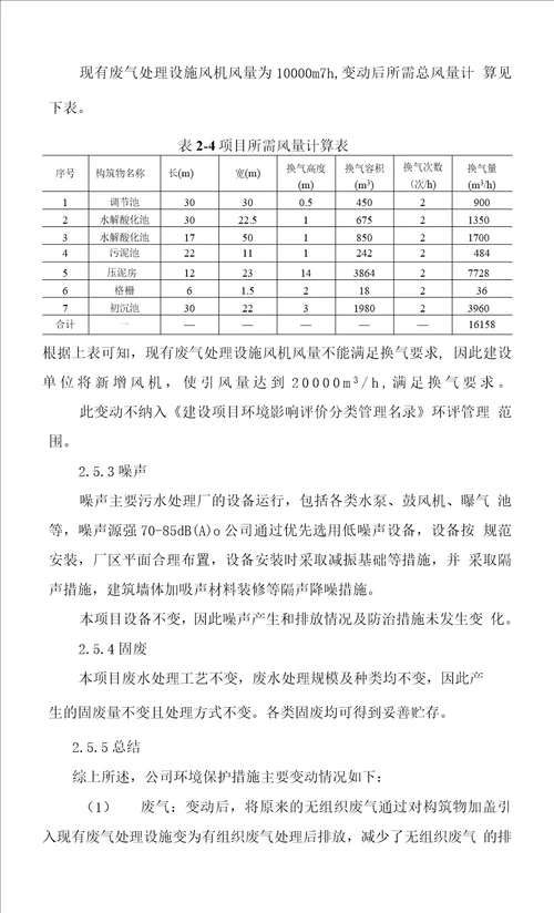 江阴市周南污水处理有限公司建设项目验收后变动环境影响分析