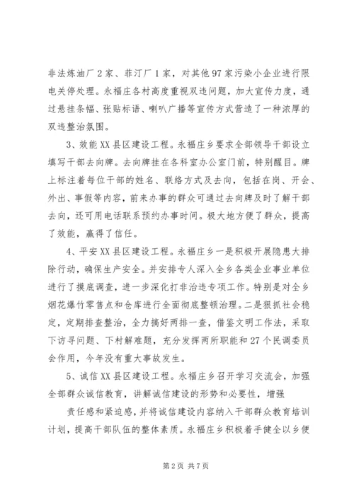 永福庄乡关于深入开展“八大工程”情况的调研报告.docx