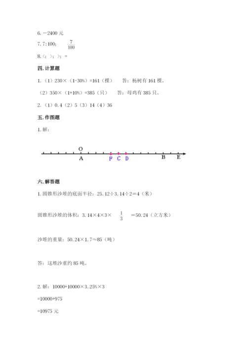 北京版六年级下册数学期末测试卷【达标题】.docx