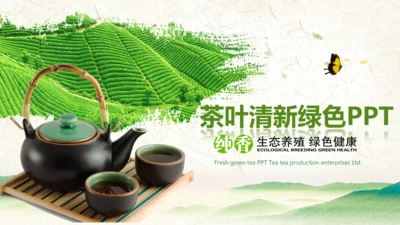 绿茶产品介绍茶叶茶文化春茶紫砂壶PPT
