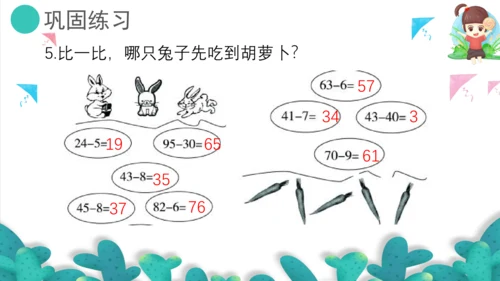 6.5两位数减一位数(退位)、整十数（教学课件）一年级数学下册 人教版（共19张PPT）