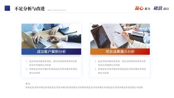 励志商务风年度工作总结工作汇报述职报告ppt模板