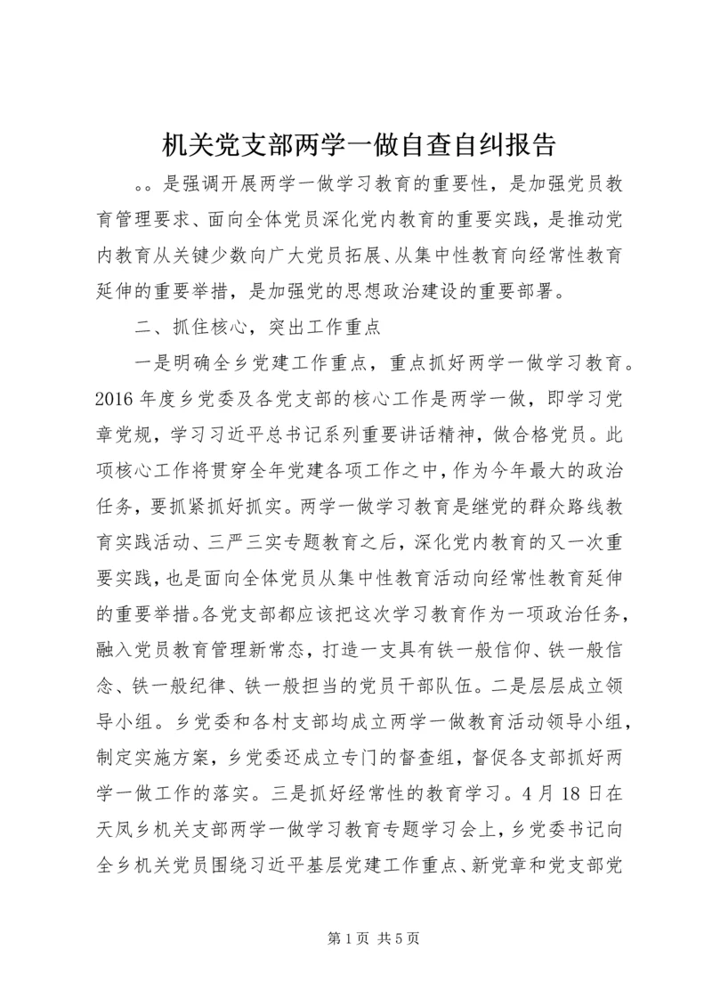 机关党支部两学一做自查自纠报告.docx