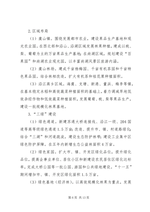 常熟十一五农业发展规划.docx