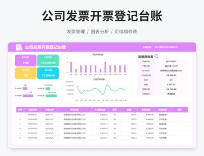 公司发票开票登记台账