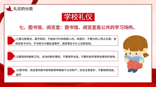 红色小学生文明礼仪课件主题教育PPT模板