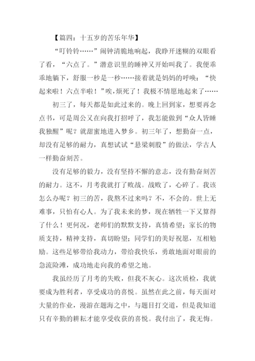 十五岁的苦乐年华作文.docx