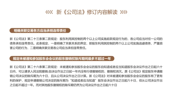 新《公司法》修订内容解读ppt课件模板