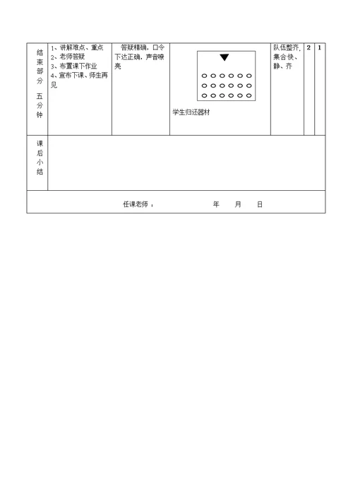 小学排球教学教案1