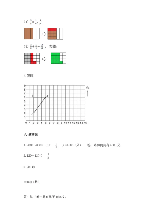 人教版六年级上册数学期中测试卷附参考答案（培优a卷）.docx