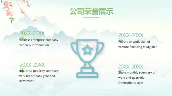 唯美中国风你好春天春季旅游PPT