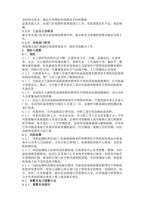 传染病疫情事件应急预案模板!提前收藏备用.docx