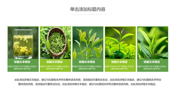 茶文化茶叶绿茶产品介绍动态PPT模板