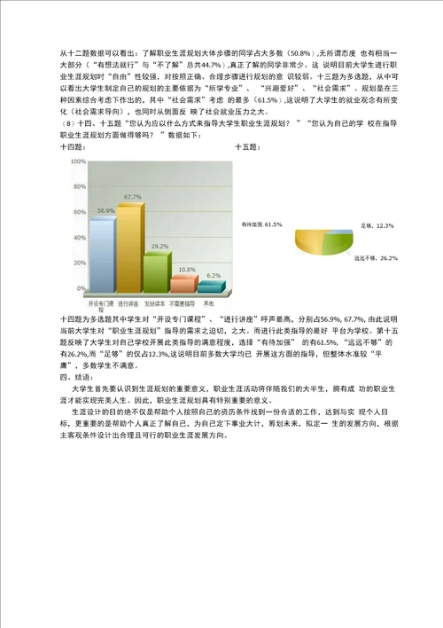 大学生职业生涯规划调查报告模板