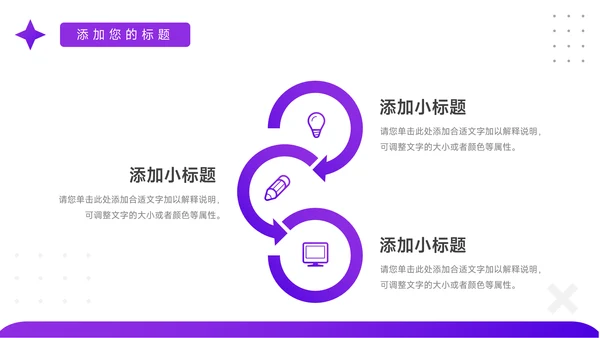 紫色渐变总结及未来展望PPT模板