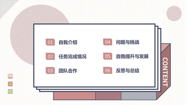 简约形状年终工作总结工作汇报述职报告PPT
