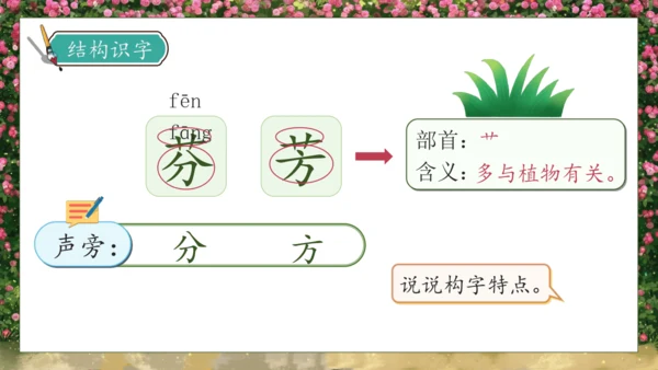 【核心素养】部编版语文三年级下册-13. 花钟 第1课时（课件）