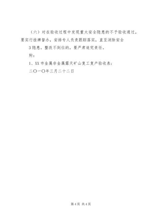 非煤矿山复工复产方案 (2).docx