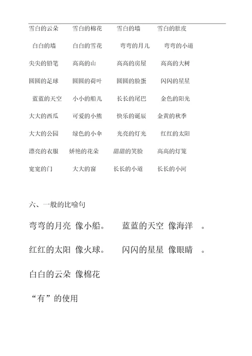 部编版一年级上册语文知识点归纳总结