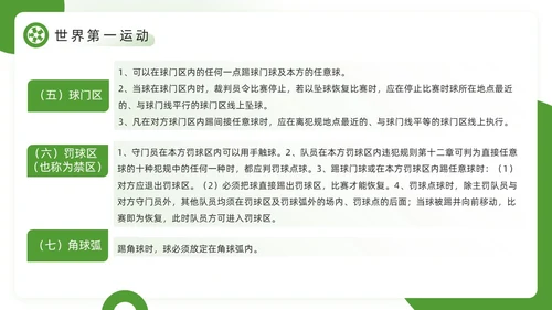 绿色简约风欢迎走进足球世界PPT模板
