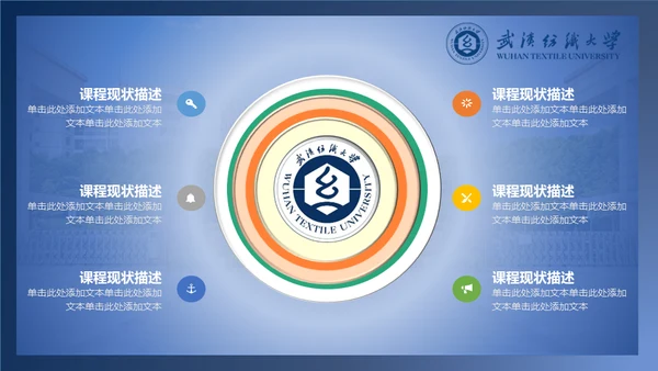 简约学术型武汉纺织大学毕业答辩通用PPT模板