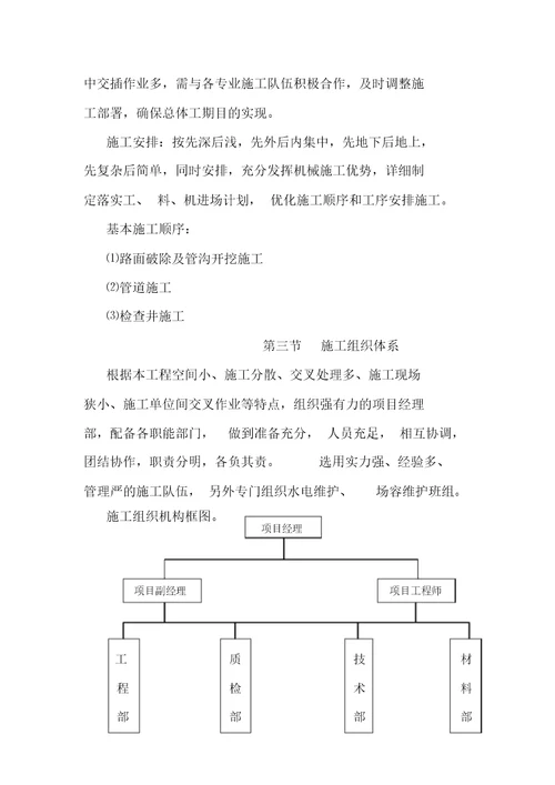 城市供水管网改造工程施工部署方案