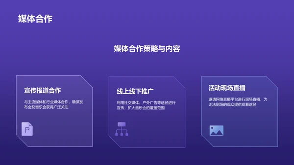 紫色渐变炫酷音乐发布会PPT模板
