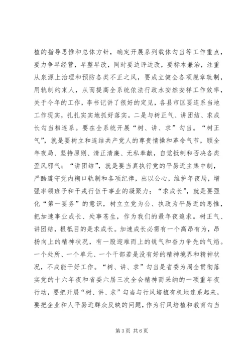 劳动保障效能建设工作动员会议讲话.docx