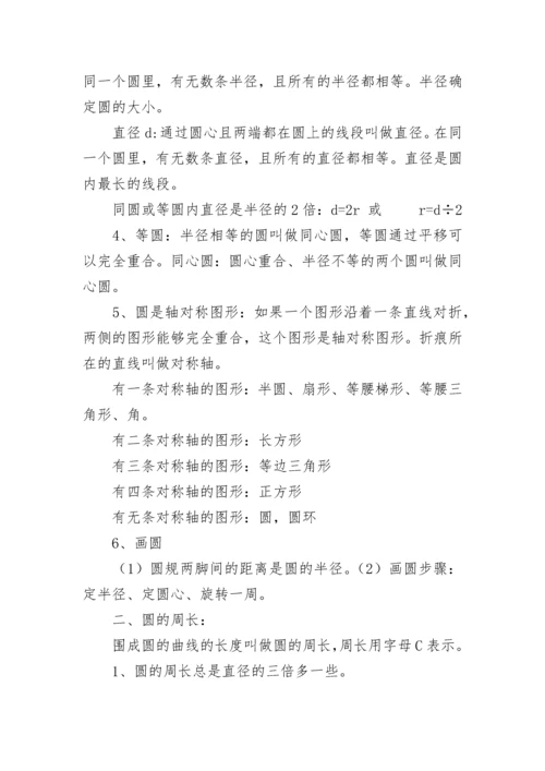 人教版六年级上册数学知识点总结.docx