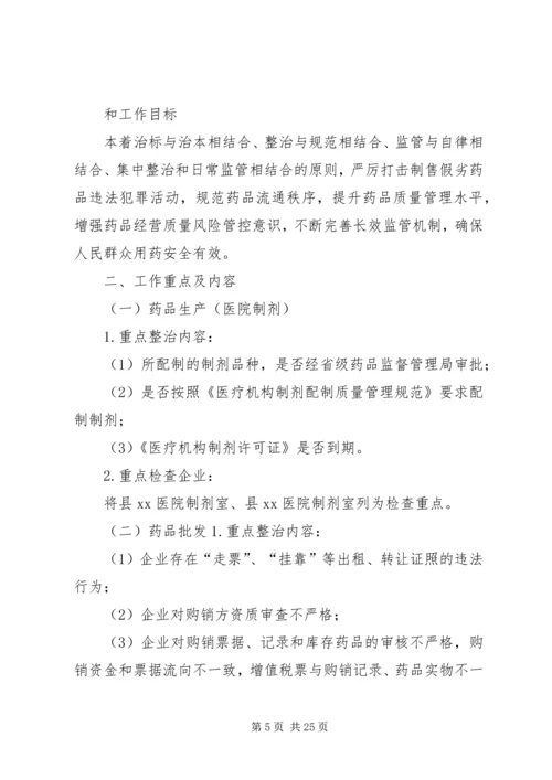 药品生产流通领域集中整治行动实施方案.docx