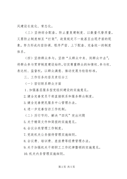 党的群众路线制度建设学习计划.docx