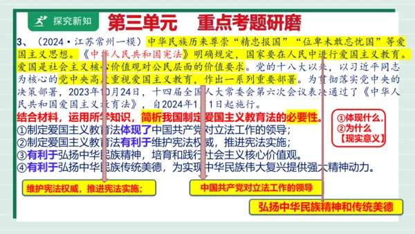 九上道法第三单元复习课件2024