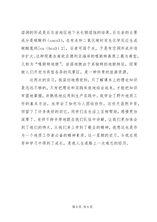 地质学实习报告.docx