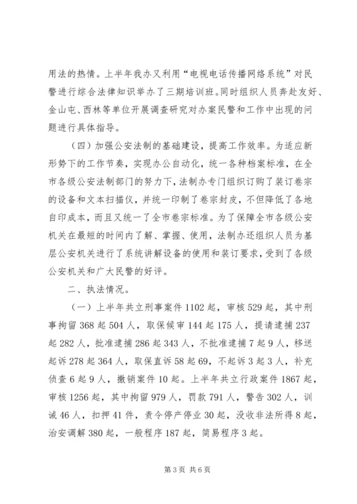 法制办公室上半年工作总结暨下半年工作安排.docx