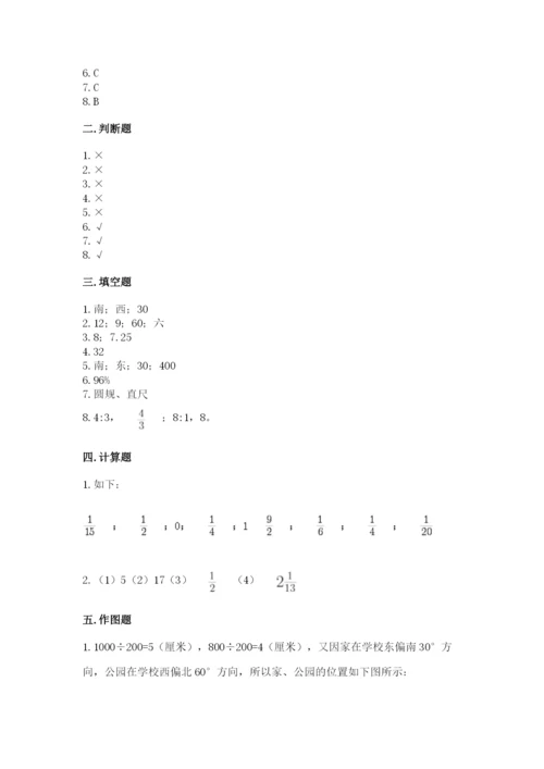 小学数学六年级上册期末测试卷含完整答案【考点梳理】.docx