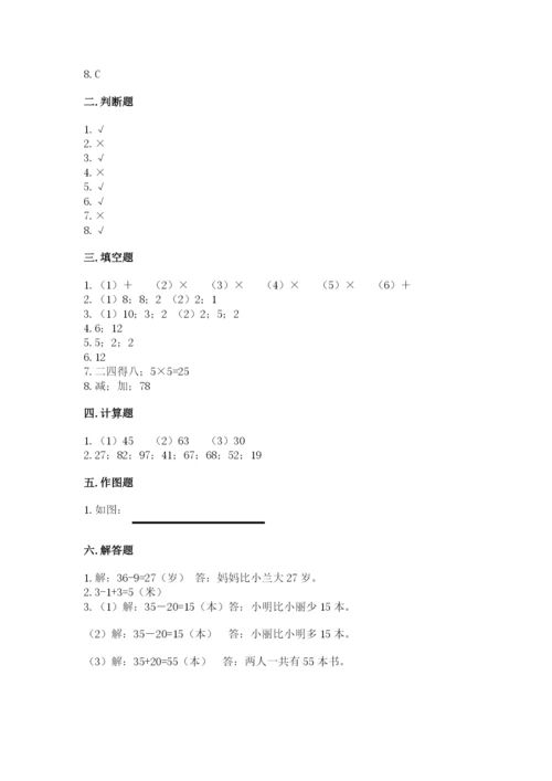 小学数学二年级上册期中测试卷【考点梳理】.docx