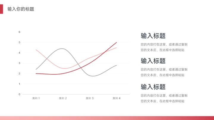 红色简洁渐变风年终总结汇报PPT模板