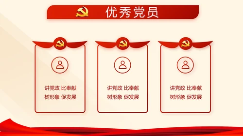 红色党建党课教育工作总结汇报PPT
