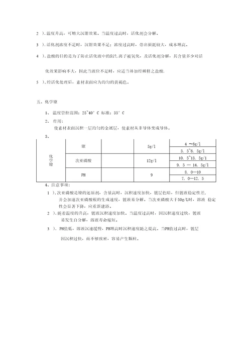 电镀前处理主要环节作用和目的