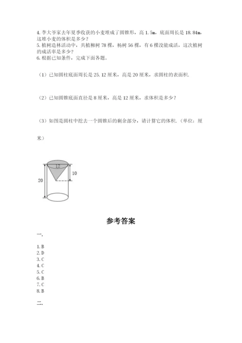 浙教版数学小升初模拟试卷附完整答案【全国通用】.docx